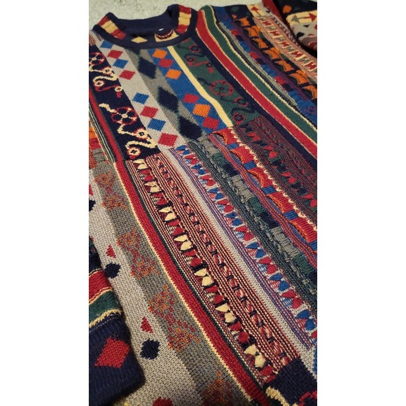 Vintage Rare Coogi Men Sweater Medium Muticolored - Pure Wool Made in Australia - Picture 4 of 7